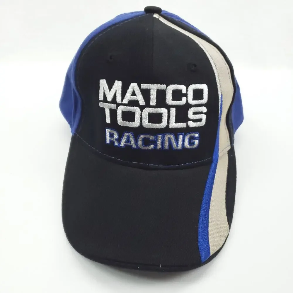 Matco Tools Racing Hat Black Embroidered Cotton Adjustable